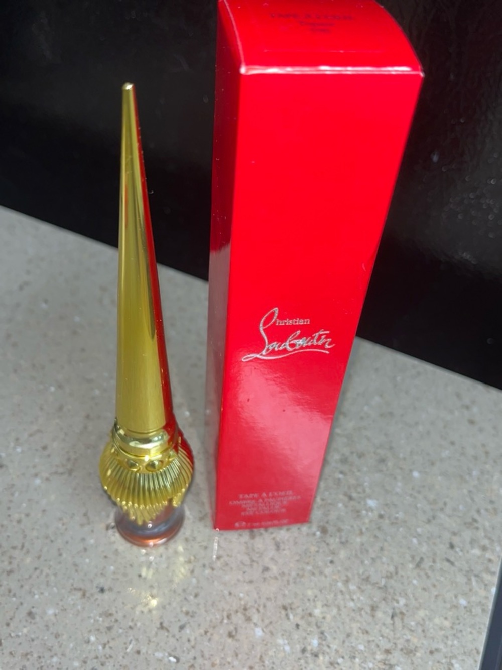 Christian Louboutin Eye Shadow with Gold Spiked Cap - Taupe